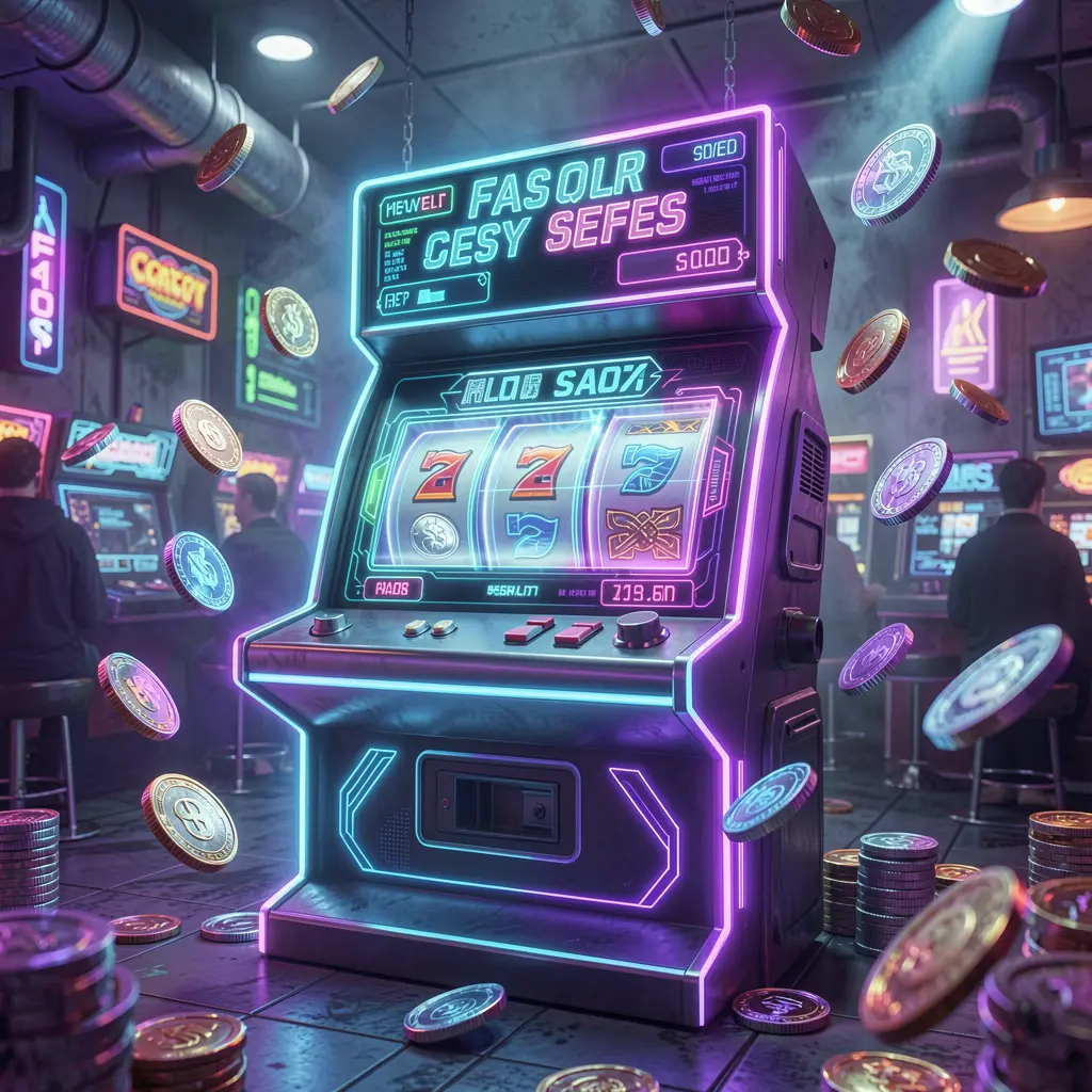 Modern holographic slot machine surrounded by floating coins and digital effects highlighting immersive gameplay on DD9D9 for players in the Philippines